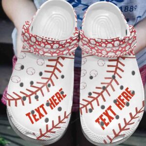 Mini Baseball Ball Vector Crocs Clog For Batter  Funny Baseball Shoes Crocbland Clog For Men Women